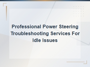 Hydraulic System Blockages: Professional Power Steering Troubleshooting for Idle Issues